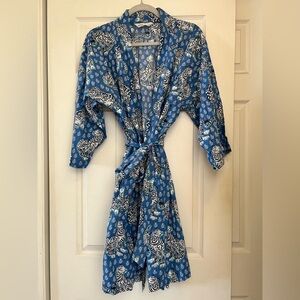 Printfresh Tiger Queen Short Robe in Cornflower RARE